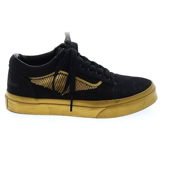 Vans x Harry Potter black gold golden snitch quidditch athletic shoes size 1 - Picture 1 of 2